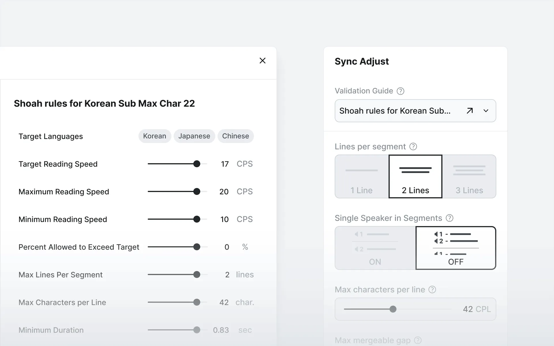 Translation Formatting Options
