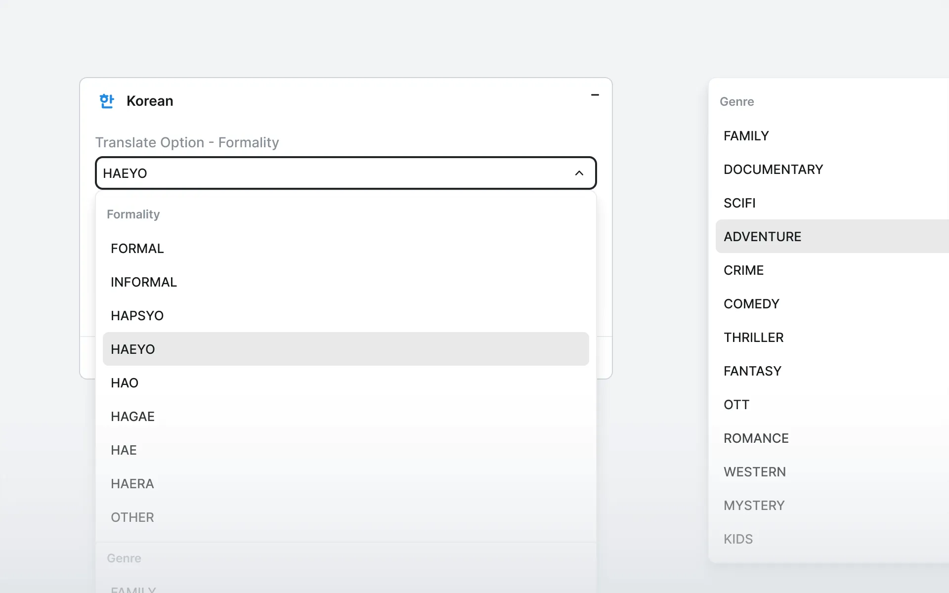 Formality & Genre Specific Translation